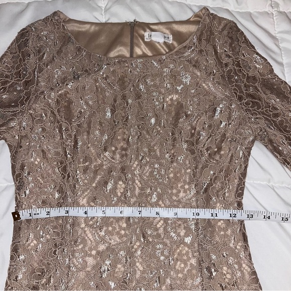 Brown Lace Boho Flare/Bell Long Sleeve Dress Women’s Small - Picture 8 of 9